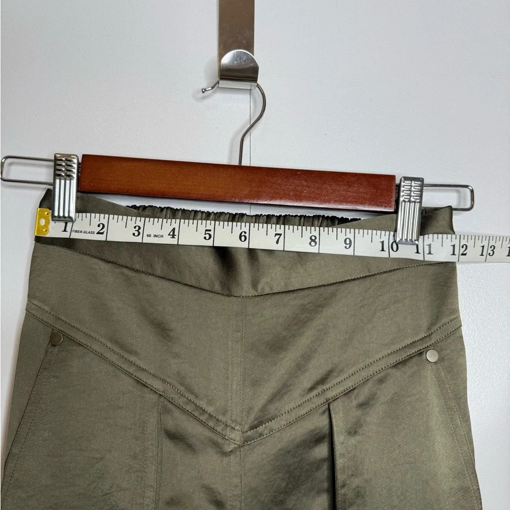 AllSaints - Astarte High-Rise Tapered Cargo Trousers Joggers - Green Size 0 - Picture 8 of 10
